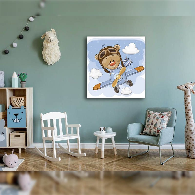 تابلو خرس خلبان اتاق کودک