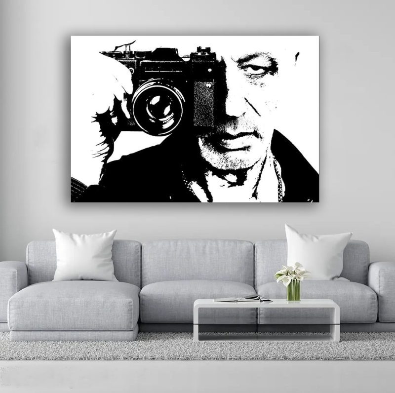 تابلو سیاه و سفید مرد عکاس