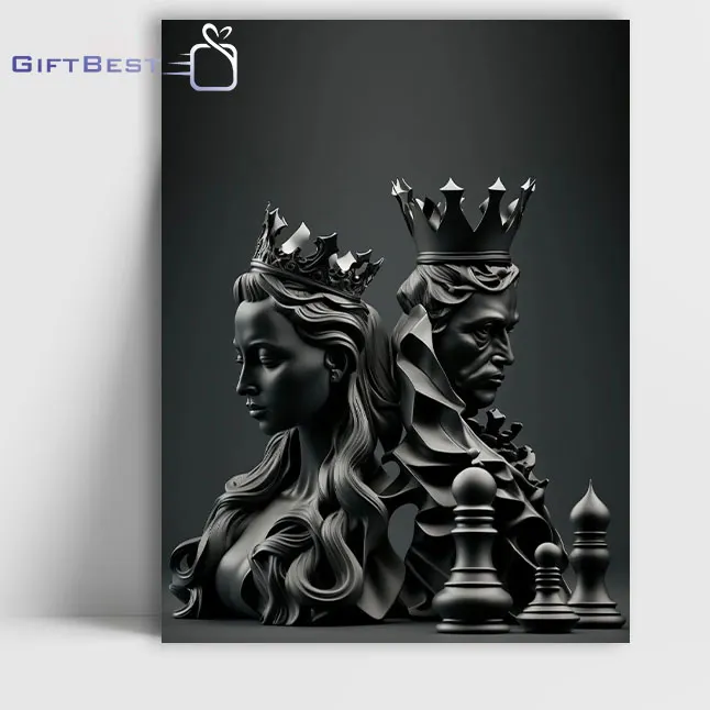 تابلو شاسی طرح شاه و ملکه شطرنج
